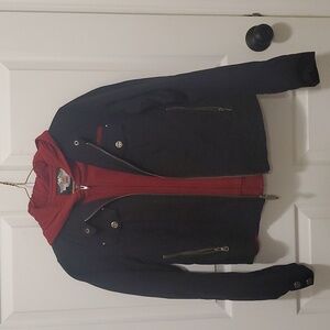 Like New! Harley-Davidson Women's Black & Red 3-in-1 Jacket with Removable Vest